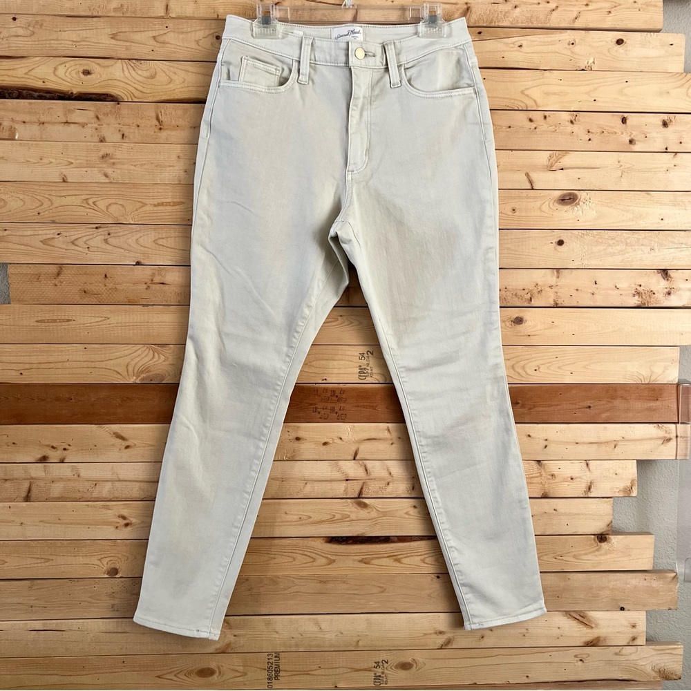 Universal Thread Women’s Cream Off White High Rise Skinny Denim Jeans Size 10R - Picture 10 of 11